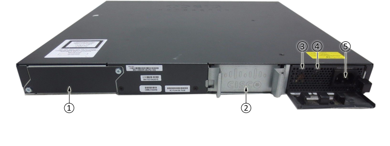 思科WS-C2960XR-48FPS-I交换机后面板展示